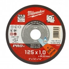 Abrazyvinis pjovimo diskas Milwaukee PRO+ 4932451487; 125x1 mm; metalui