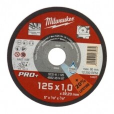 Abrazyvinis pjovimo diskas Milwaukee PRO+ 4932451488; 125x1 mm; 200 vnt.; metalui