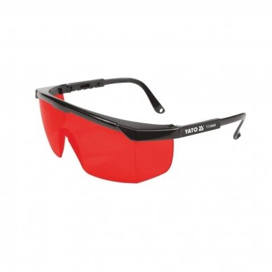 Apsauginiai akiniai darbui su lazeriais, raudoni Yato YT-30460