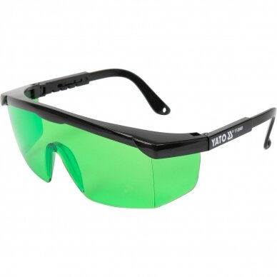 Apsauginiai akiniai darbui su lazeriais, žali Yato YT-30461