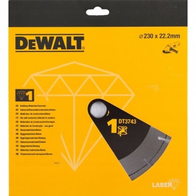 Deimantinis pjovimo diskas DeWalt; Ø230 mm DT3743-XJ 1