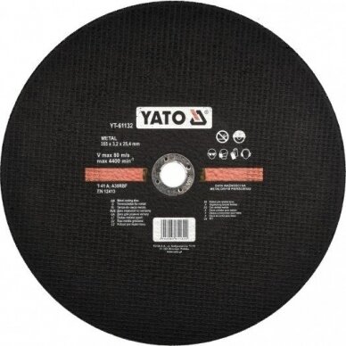 Diskas metalo pjovimui d-355x3.2x25.4mm, Yato YT-61132