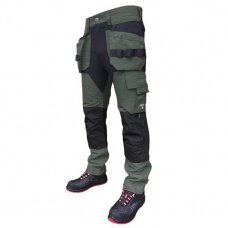 Kelnės su kišenėmis dėklais Titan Flexpro green, Pesso
