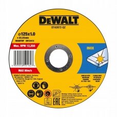 Metalinis diskas 125x1,0 INOX DeWalt DT43972-QZ