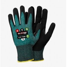 Pirštinės, atsparios įpjovimams, CUT THIN,  C, žalia/juoda 7, Gloves Pro®