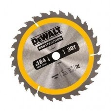 Pjovimo diskas medienai DeWalt; 184x2,6x16,0 mm; Z30; 10°; DT1940