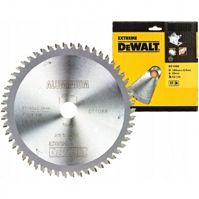 Pjovimo diskas medienai DeWalt DT1088-QZ; 165 mm