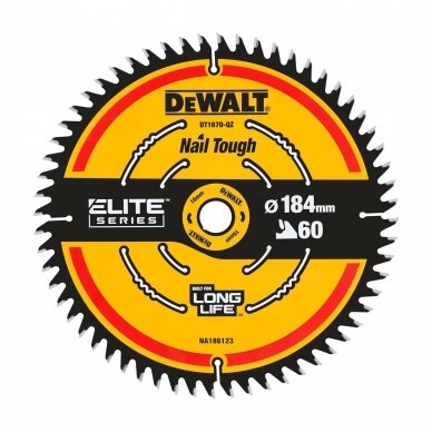 Pjovimo diskas medienai DeWALT DT1670-QZ; 184 mm