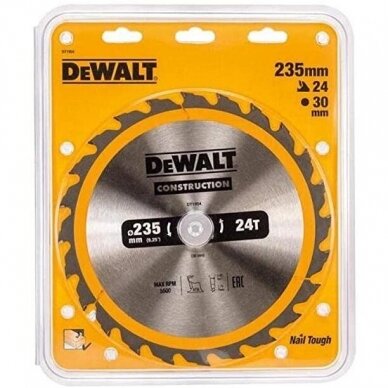 Pjovimo diskas medienai DeWalt 235x30 mm; Z24; DT1954