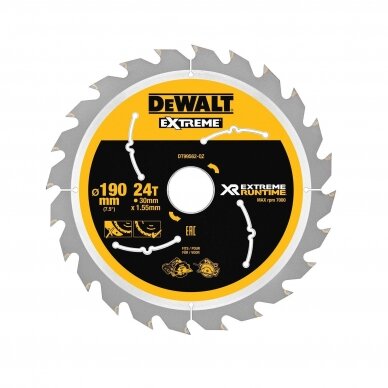 Pjovimo diskas medienai DeWalt DT99562-QZ; 190 mm; DT99562