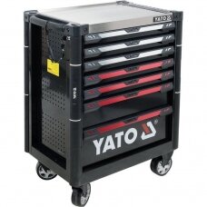 Spintelė įrankiams su ratukais, 7 stalčiai Yato YT-09032